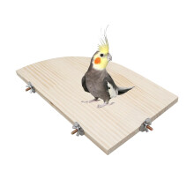 Extra Large Natural Wood Bird Perch Platform Stand for Parrots and Small Animals 15.7 x 10.2 Inch
