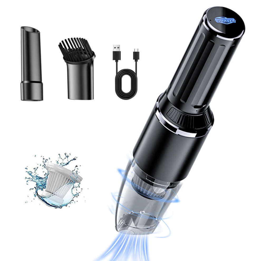 Valseel Vacuum Cleaners For Home Car Vacuum With Powerful Suction, Mini Vacuum For Crevices, Keyboard Cleaner, Usb Rechargeable Cleaning Supplies Black 9104899290625
