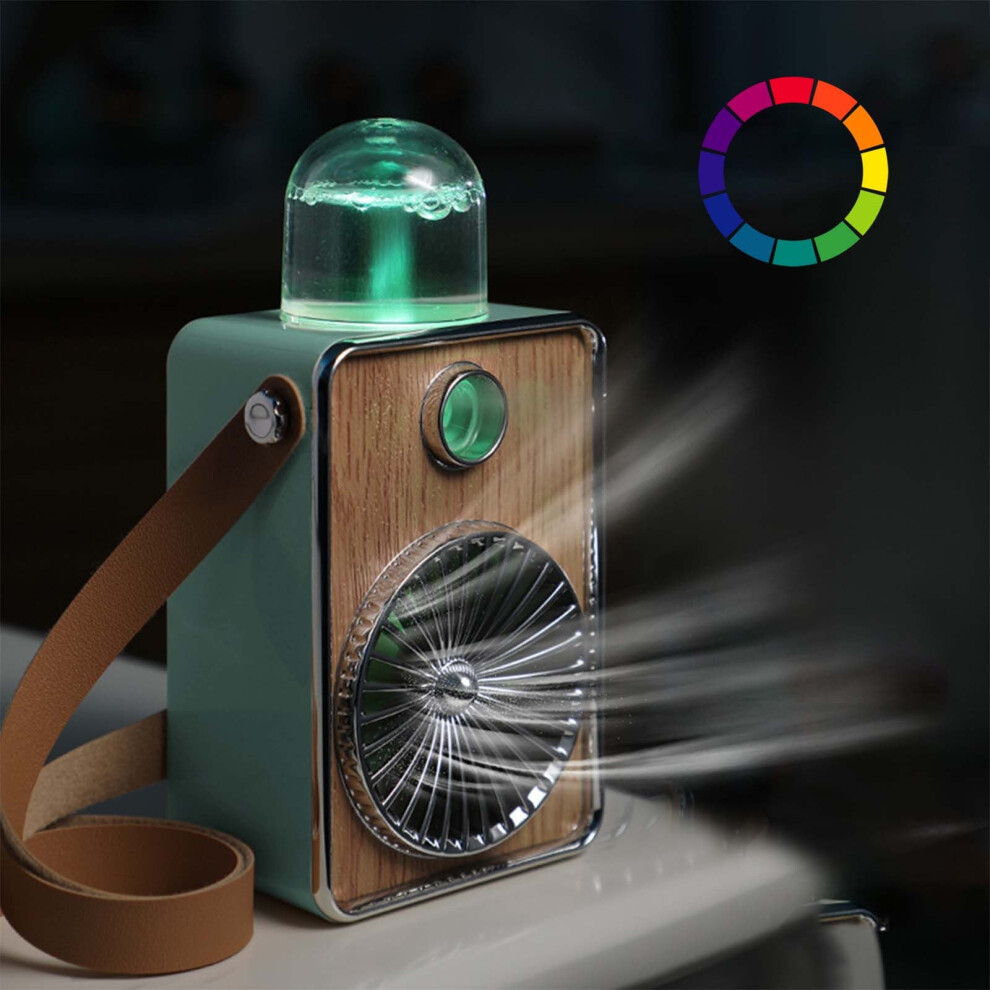 Maxiaoxia Handheld Fan With 3 Gears, Neckband Cooler & Humidifier, Portable Fan With Night Light, Compatible With Outdoor Travel 9104899291844