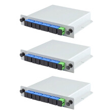 3X Fiber Optic Plc Splitter 1 x 8 Insertion Outdoor Electrical Splitter / / Cassette Type /