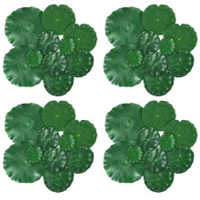 60 Pieces 5 Kinds Artificial Floating Foam Lotus Leaves Pads Fake Foliage Pond Decor for Pool Aquarium Decoration