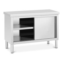 Móvel baixo em aço inoxidável armário em inox armário de trabalho em inox 120 x 50 cm capacidade de 330 kg