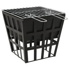 Haard en barbecue 2 in 1 schoorsteen 34 x 34 x 48 cm staal 02_0005976