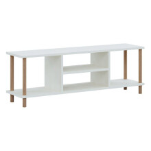 Mueble para TV con espacio de almacenamiento 43 x 120 x 29 cm blanco 03_0007883