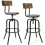 Tabourets de bar - HELLOSHOP26 - Modèle industriel - Dossier amovible - Réglable 69-76 cm - Structure métal 1