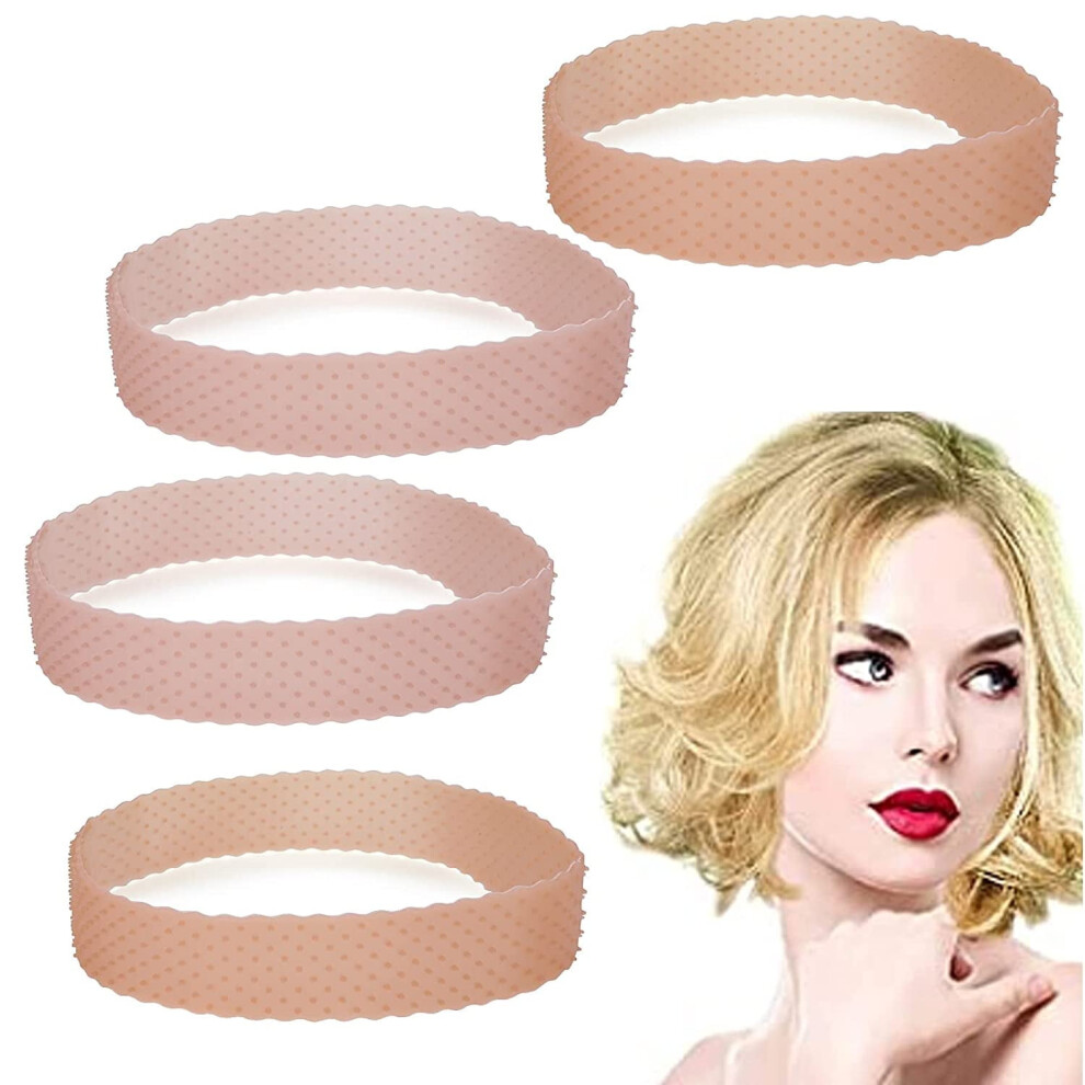 Silicone Wig Grip Band 4Pcs Adjustable Wig Fix Headband Non-slip Elastic Wig Gripper Women Men Wig Bands Sweat-proof Hold Wig Cap Hairband