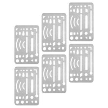 6 Pcs Stainless Steel Wipe Pictures Tools Eraser Drafting Erasing Shield Metal for Craft
