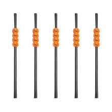 YiFudd 10pcs Halloween Decorations Bar KTV Restaurant Party Halloween Decoration Pumpkin Skull Straws Halloween Straws