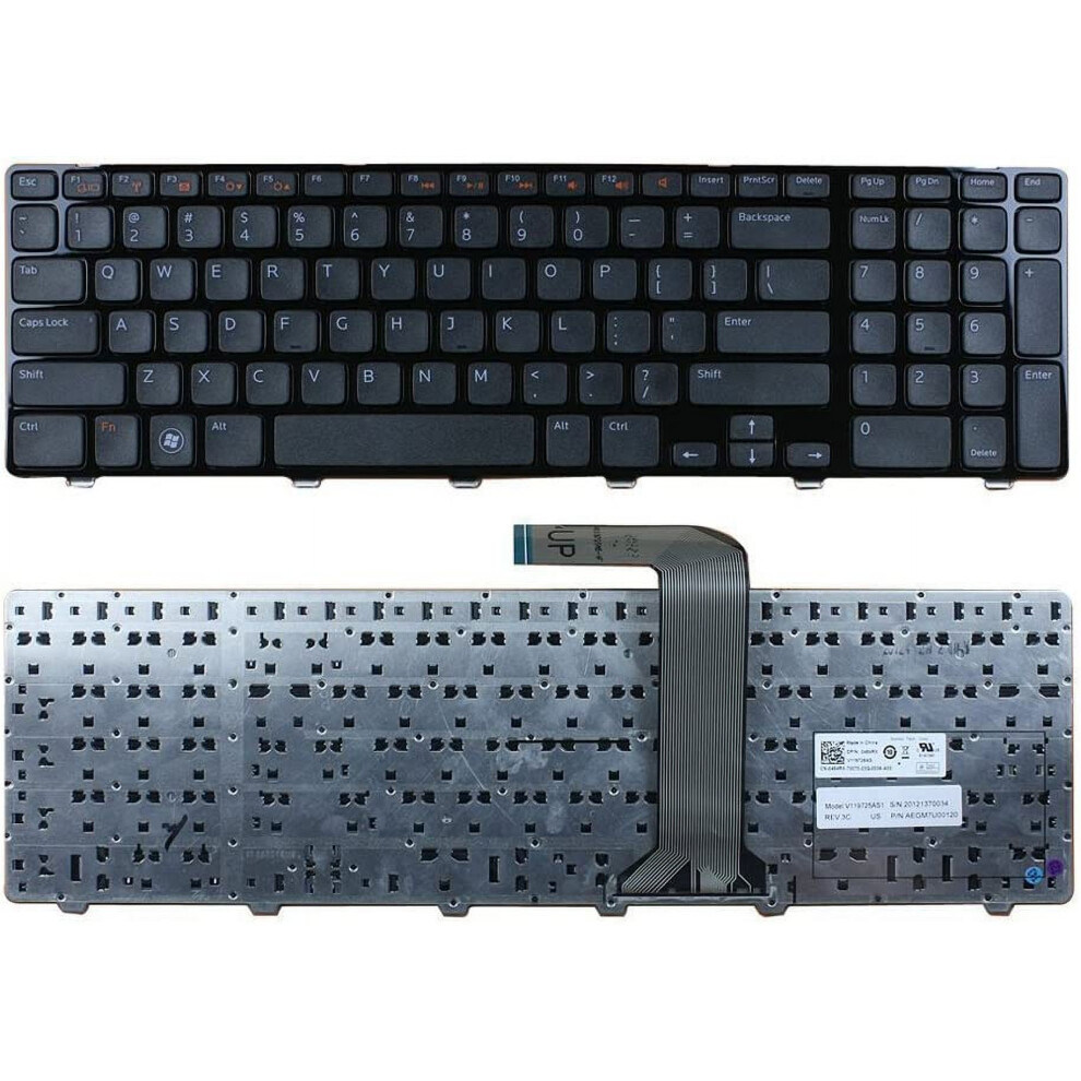 New Laptop Keyboard For Compatible With Dell P/N:0454rx 9Z.n5zsq.001 Nsk-Dz0sq Aegm7u00030 V119725as1 Us Layout No Backlit Black 9065759462593