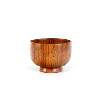 Minxio Wooden Bowl Rice Soup Bowl Salad Bowl Food Container Tableware Utensils,9cm