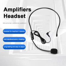 SUSUchens Mini Wired Headworn Microphone Clear Sound Noise Reduction Compatible with Most Amplifiers Portable Lecture Teach Headset Style A