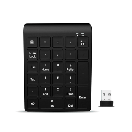USB 2.4G Wireless Mini Number Keypad 27 Key Multi-Function Digital Keyboard for Desktop Laptop Tablet 2