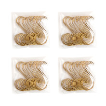 80 Pcs Christmas Ornament hooks Christmas tree decoration hooks hardware pendants S hook ornaments Supplies accessories Golden Silver Green Red