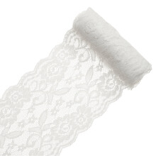 5Yard Elastic Lace Trim Lace Ribbon For Sewing Decoration White 145~160mm