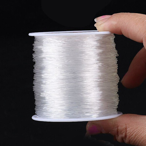 Large roll Transparent elastic thread for jewelry making 100m Transparent 1mm 2