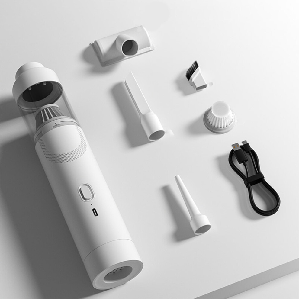 Wjsxc Cordless Handheld Vacuum Cleaner, Powerful Suction & Lightweight Design, Portable Rechargeable Vacuum For Car - White 9338982185707