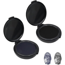 Thumbprint Pad, Fingerprint Ink Pad Kit with 1 Black + 1 Blue Ink, compatible with ID Fingerprint Cards for Security & Law Enforcement