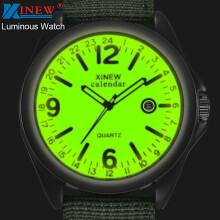 Military Men's Watch Quartz Black Dial Date Luxury Sports Wristwatch [LGL] E