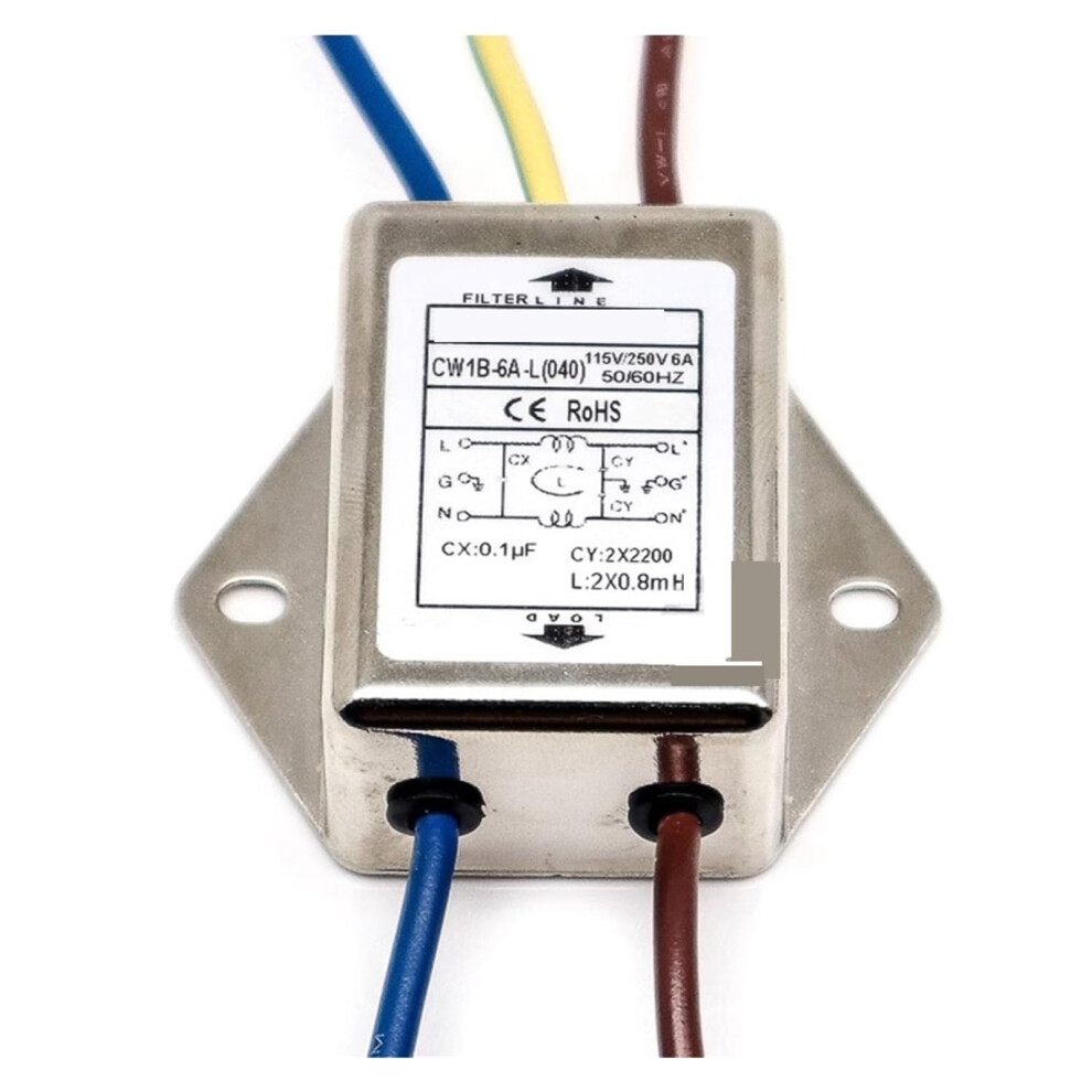 Cw1b6al 10A Singlephase Ac Power Line Filter For Emi Noise Reduction And Stable Filtering 9113335464490