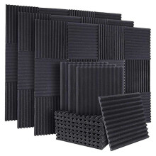 50 pcs Soundproofing Foam Sound Absorbing Panels Soundproofing Panels Wedge for Studio Wall