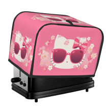 2 Slice Toaster Covers Wide Slot Decorative Reusable Bread Machine Cover Protection Hello Kitty Cartoon Bread Toaster Oven Dustproof Cover