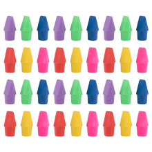 50Pcs Pencil Eraser Caps Students Pencil Caps TPR Pencil Protectors Adorable Pencil Extenders