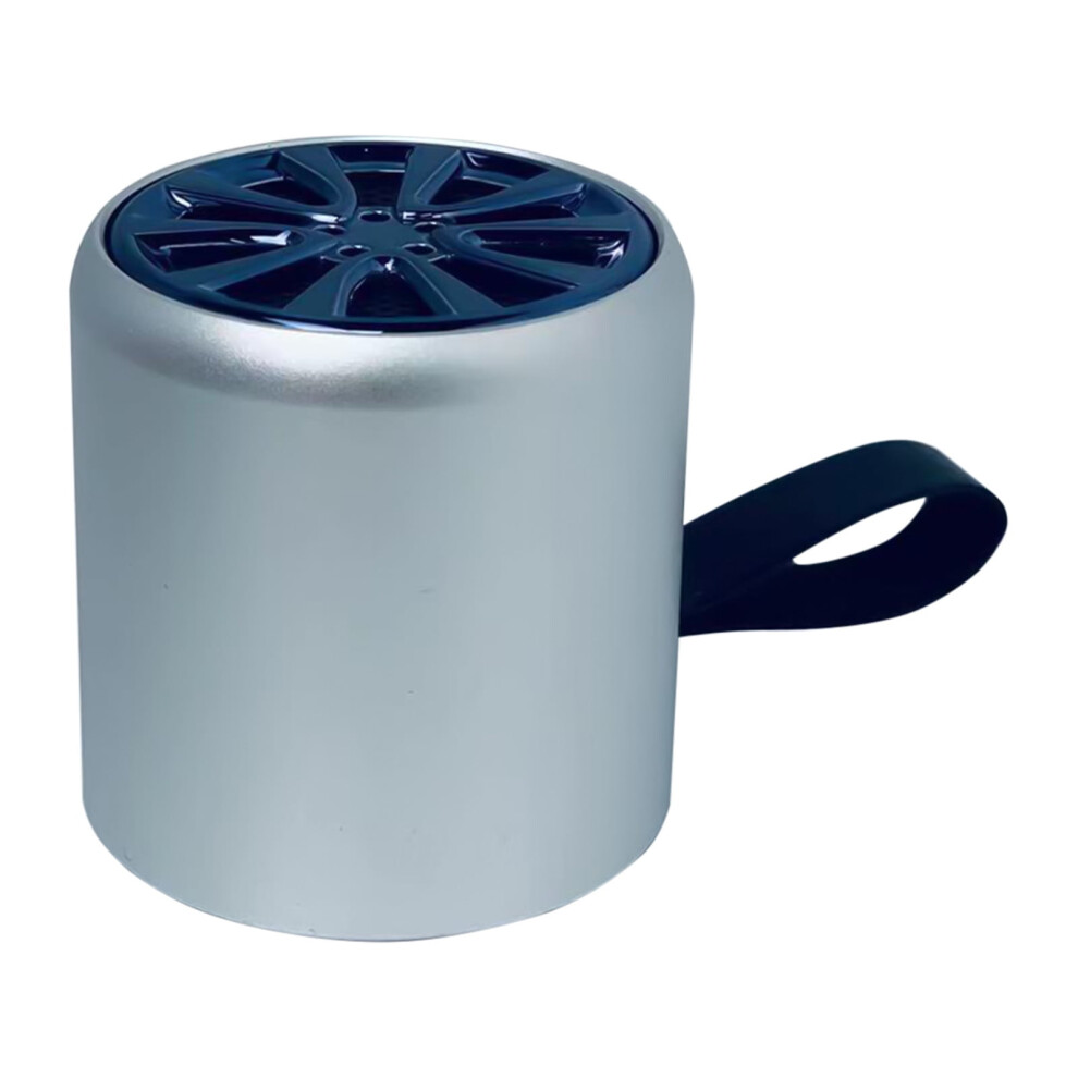 Paveos Wireless Bluetooth Speaker With Fm, Aluminum Alloy Subwoofer & Microphone, - Compatible With Home Audio Devices Silver 9450273650562
