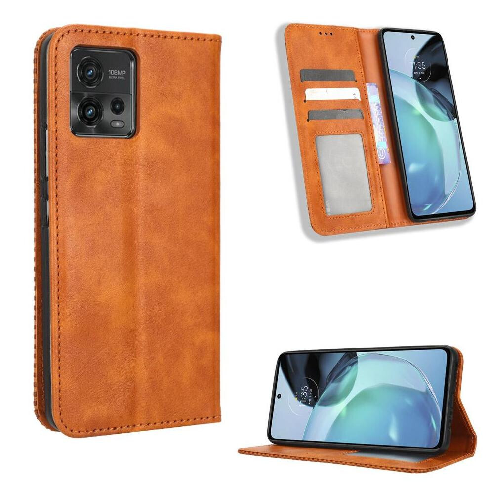 Case For Motorola Moto G72 4G Magnetic Closure Wallet Pu Leather 9450273651033