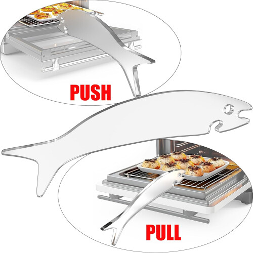 Oven Rack Puller Oven Accessories - Oven Rack Push Pull Tool Puller Stick for Sliding In-and-out Toaster Oven Accessories for Minimizing Burn Risks 1