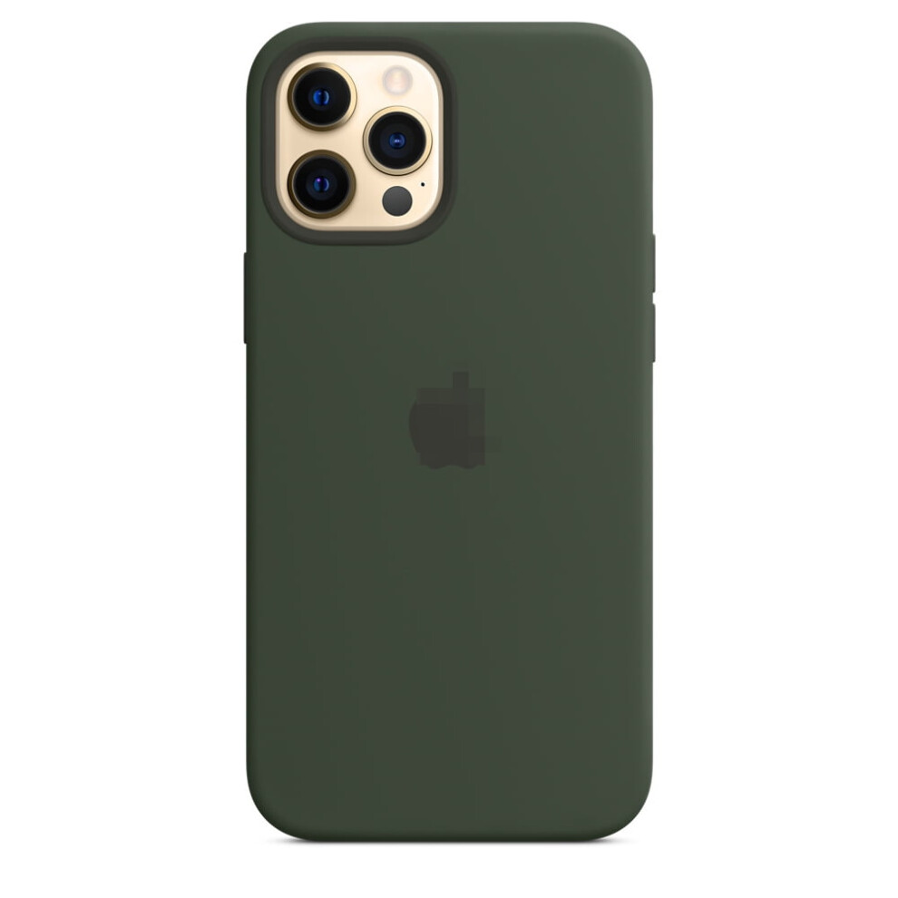 Compatible With Iphone 12 Pro Max Silicone Phone Case With Magsafe Soft Touch 6.7"In-Cyprus Green 9450273650982