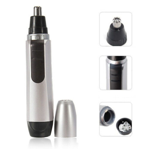 Smooth and Effective Nose Hair Trimmer Silver/Black 3-Pack 2