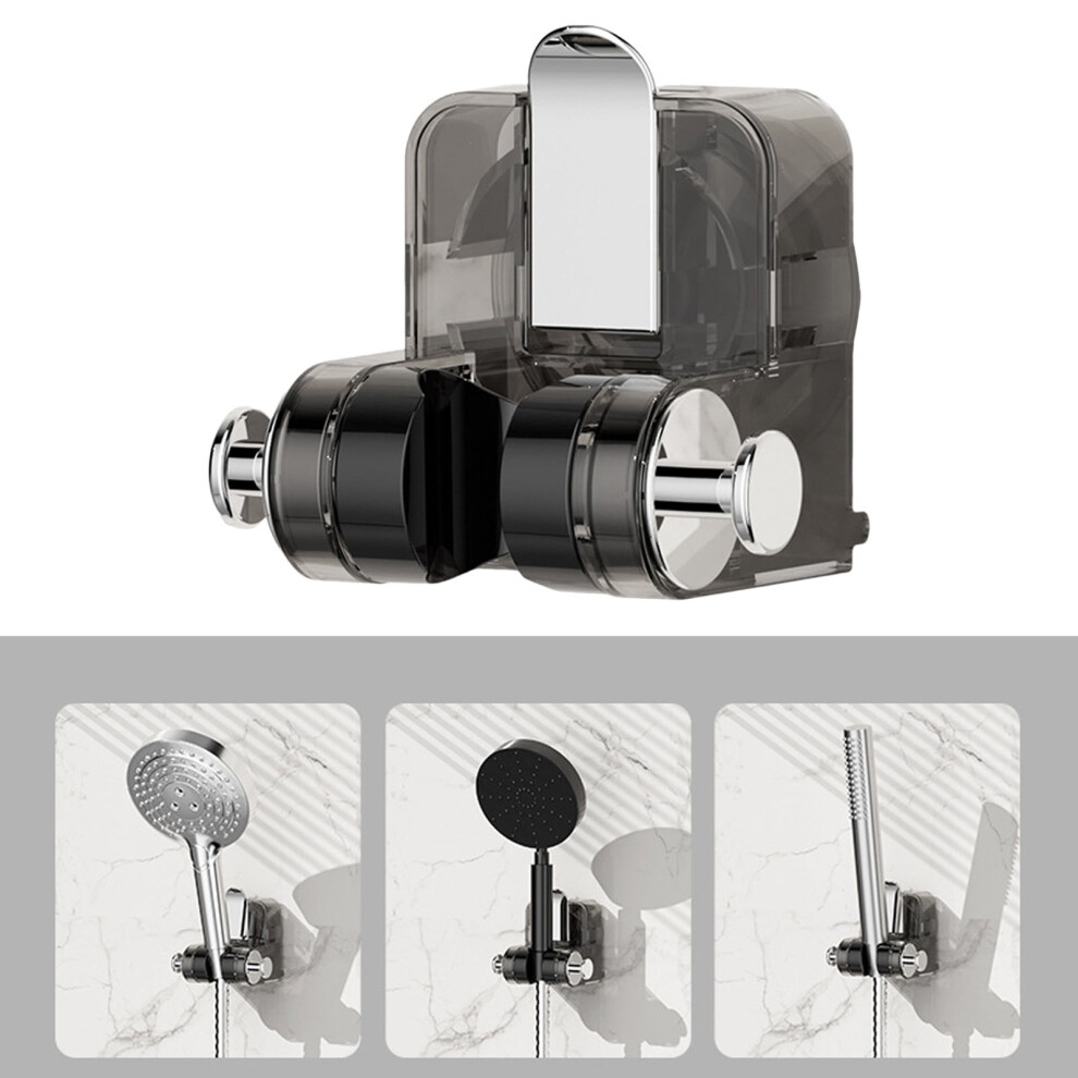 Shower Head Holder Wall Mount With Suction Cup, Non-Perforated Adjustable Shower Rack, Compatible With Standard Shower Fixtures 9450273653723