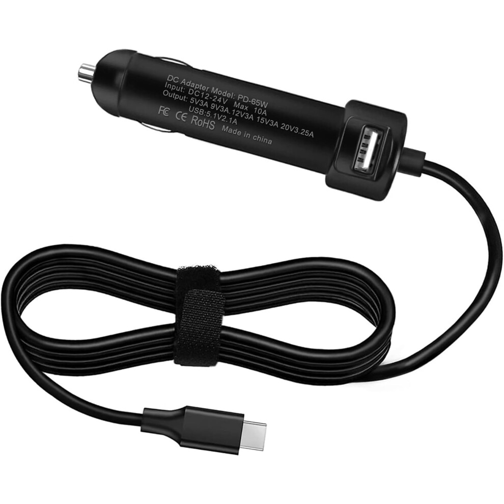 Usb-C Pd Car Charger For Compatible With Dell 65 Watt Auto Air Adapter Compatible With Dell Latitude 5420 5520 5430 7320 5430 5320 7420 7520 7400 9329345907111
