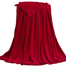 Flannel Blanket Washable Blankets Warm Keeping Supplies Bright Red 70x100cm