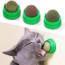 SUGARMOM 3 Silvervine Catnip Balls Edible Kitty Toys for Cats Lick