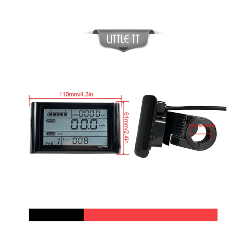 Ebike SW900 LCD Display Control Electric Bicycle Speed Meter Plug Record Instrument Control/Setting 24-72V 2