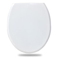 Soft Close White Toilet Seat with Quick Release, NonSlip Bumpers and Easy Installation