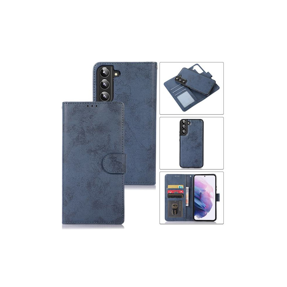 Compatible With Samsung Galaxy S23 - Practical Stylish Wallet Case Navy Blue 9555307205517