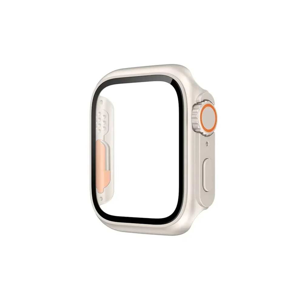 Tempered Glass + Case For Compatible With Apple Watch 10 46Mm, Ultra 2 49Mm, Iwatch 9-Se 40Mm-49Mm, Starlight Orange 9555307205708