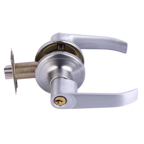 1 Set Door Handle Lock Interior Bathroom Three-Bar Spherical Lock with 3 Keys 1