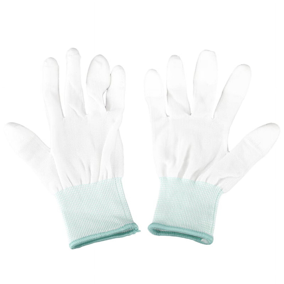 1 Pair Esd Pc Computer Working Anti Skid Anti-Static White Gloves 9555307206323