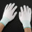1 Pair ESD PC Computer Working Anti Skid Anti-static White Gloves 2