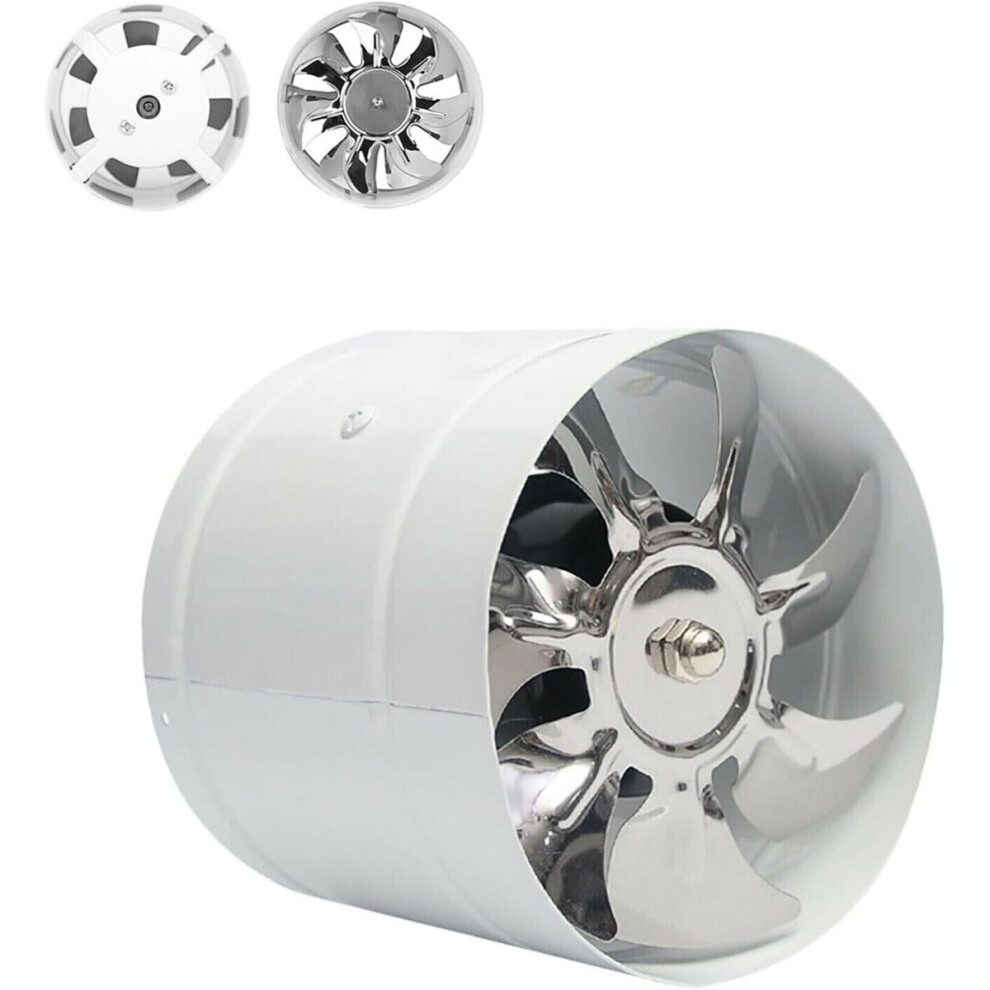 Wsyw 12" Inline Duct Fan, 1765 Cfm Metal Blower, Low Noise Hvac Ventilation For Grow Tent, Basement, Bathroom, Kitchen, White 9555307206200