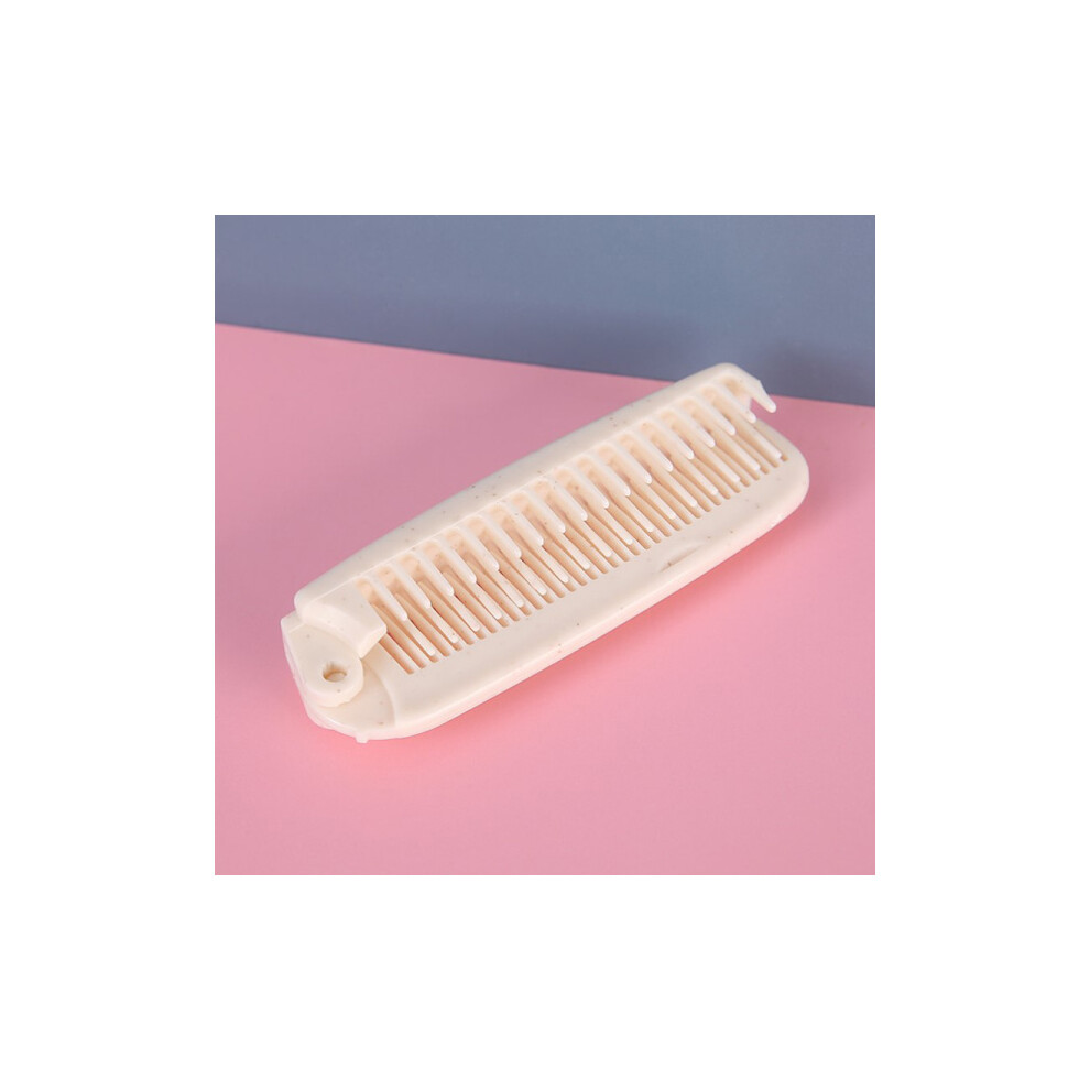 Portable travel folding hair comb brush Massage hair comb Beige