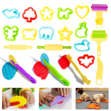 20 PCS Play Dough Tools Kit for Kids, Compatible with Playdough, Colorful Cutters & Rollers, Modeling Clay Accessories - Christmas Gift