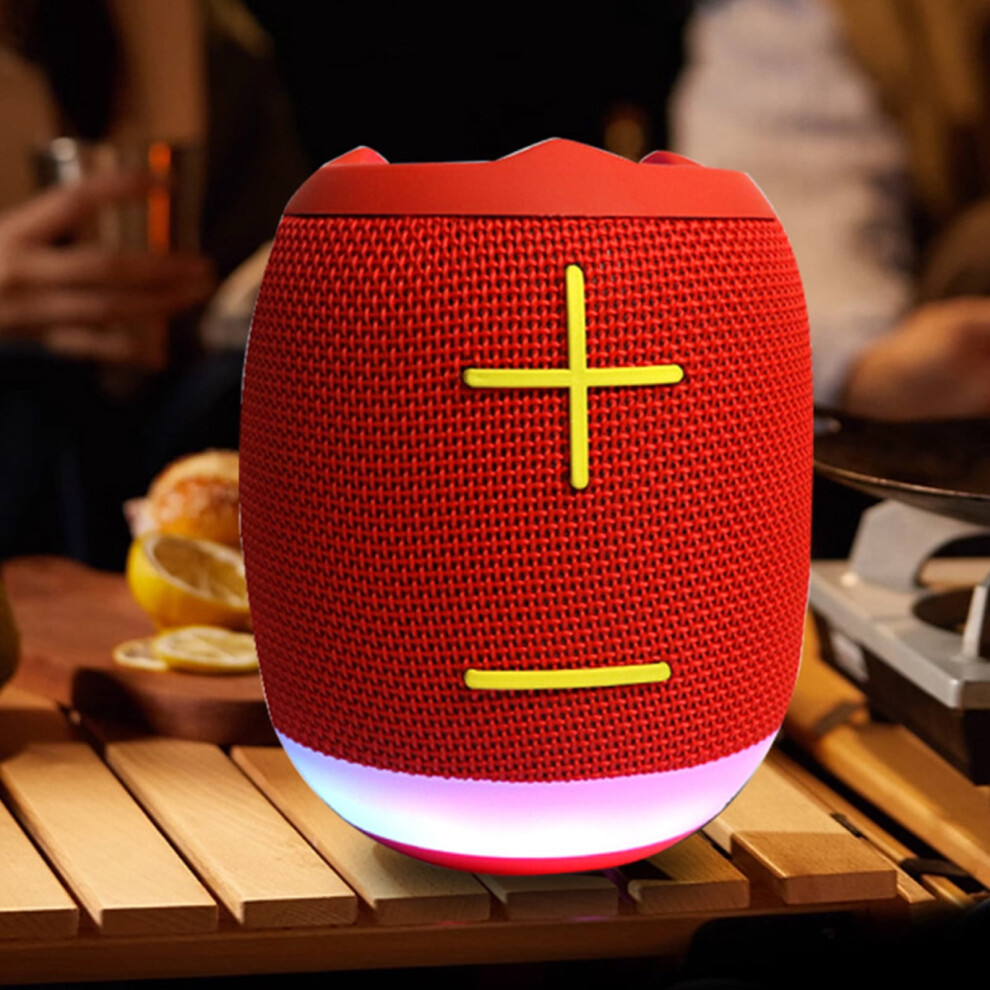 New Bluetooth Speaker With Colorful Lights, Fabric Subwoofer, Waterproof & Portable Â Up To 30% Off, Compatible With Zkccnuk Gadgets 9402001827548