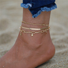 2024 New Moon Star Chain Anklets For Women Minimalist Simple Anklets For Teen Girls Fashion Summer Jewelry Anklet For Women
