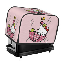 2 Slice Toaster Covers Wide Slot Decorative Reusable Bread Machine Cover Protection Hello Kitty Cartoon Bread Toaster Oven Dustproof Cover