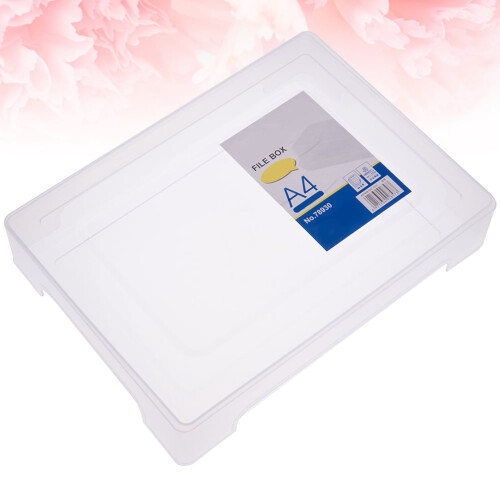 Guangmc Transparent A4 File Box Folder Document Organizer 1