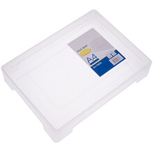 Guangmc Transparent A4 File Box Folder Document Organizer